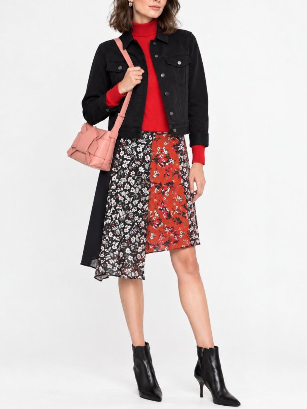Acne Studios Hamni print/mixed print hi/lo skirt Sz 32/US 0 or 2